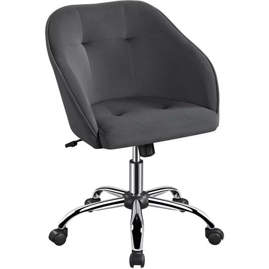 Modern Velvet Adjustable Swivel Office Chair, Chair Gaming