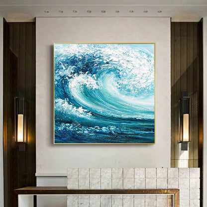 Oil on Canvas Reproduction WAVE OF KANAWAGA, by Hokusai