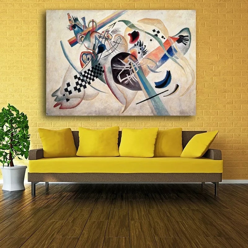 Oil on Canvas Reproduction ON WHITE I by Wassily Kandinsky