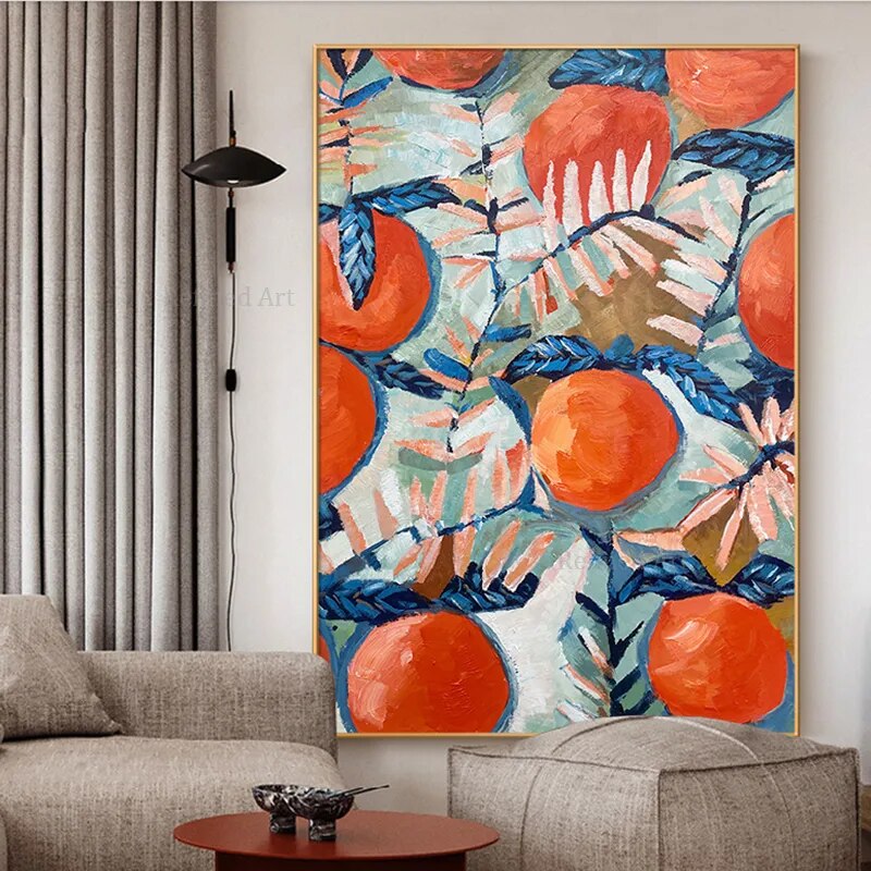 Oil Painting Handmade Contemporary Art Oranges