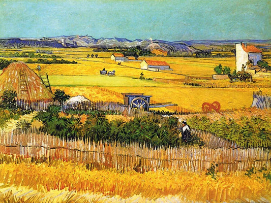 HARVEST AT LA CRAU by Vincent Van Gogh