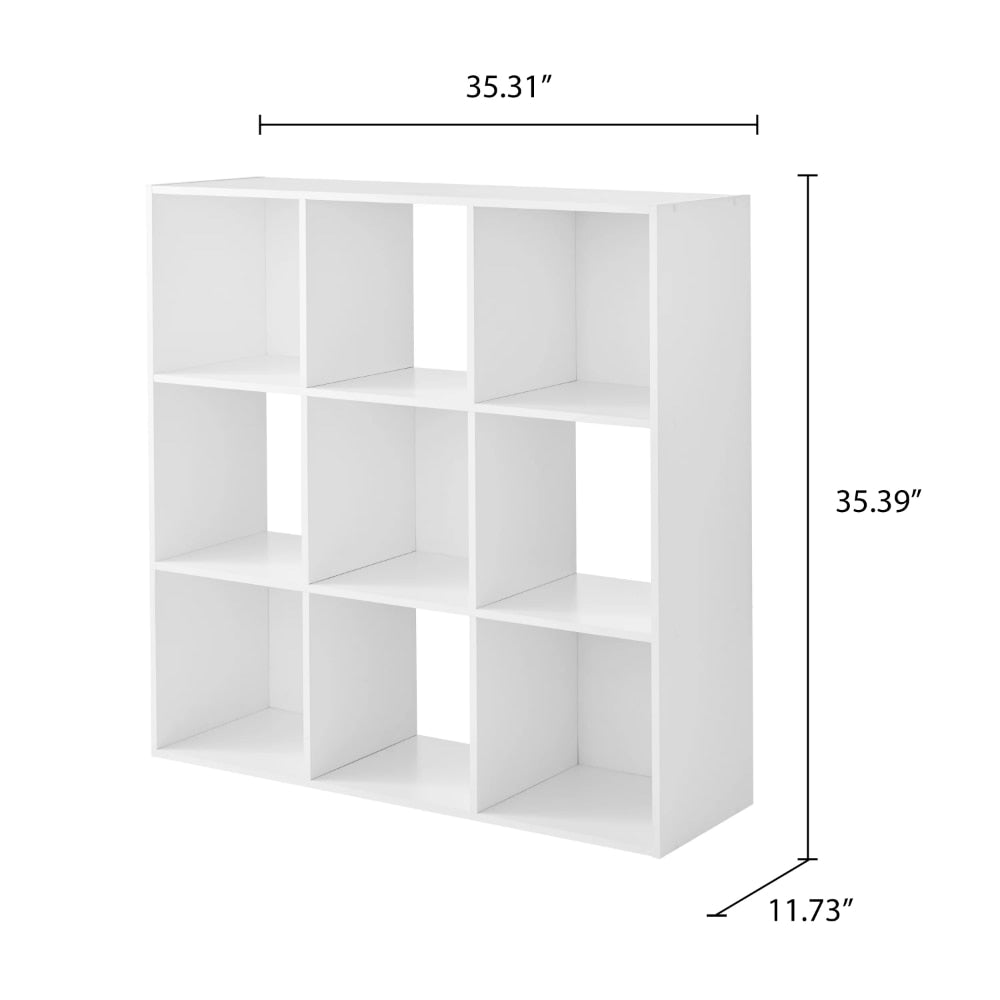 Mainstays 9-Cube Storage Organizer, White Furniture Decoration Classical Classic Style Bookcases