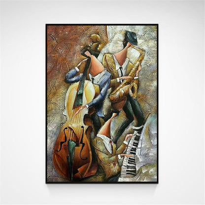 Oil on Canvas Handpainted JAZZ MUSIC I