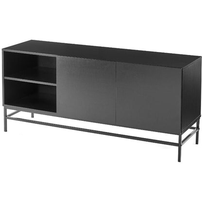 Mainstays Sumpter Park Console Table, Black storage cabinet  sideboard  drawer furniture