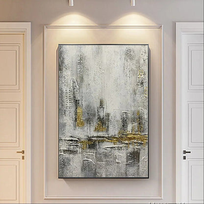 Oil Painting Abstract Handmade Canvas City