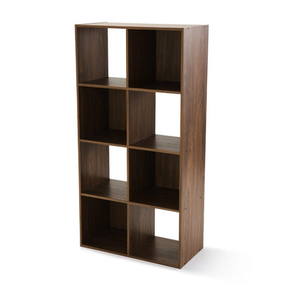 Mainstays 8-Cube Storage Organizer, Rustic Brown bookshelf organizer  bookshelves  storage shelf  book shelf furniture