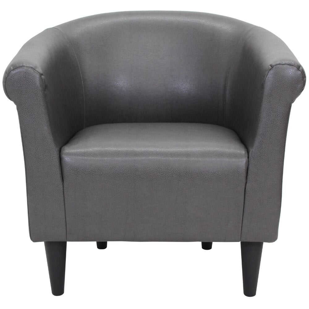 Faux Leather Bucket Accent Chair lounge chair  vanity chair  sofa chair  living room furniture