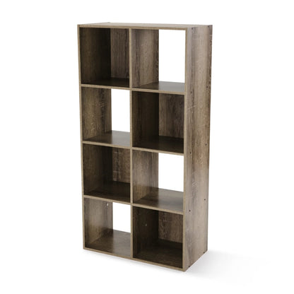 Mainstays 8-Cube Storage Organizer, Rustic Brown bookshelf organizer  bookshelves  storage shelf  book shelf furniture