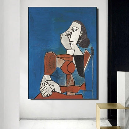 Oil on Canvas Reproduction FEMME EN ROUGE by Pablo Picasso