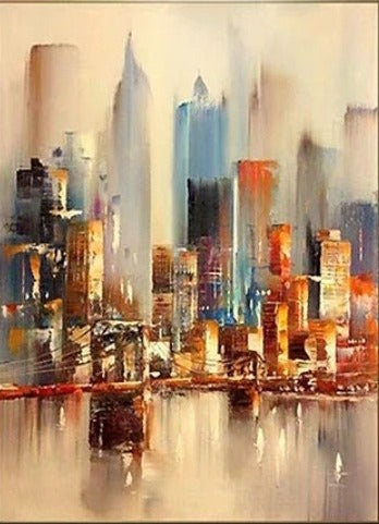 Hand-painted oil on Canvas future NYC