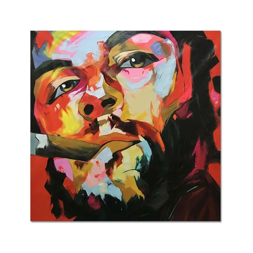 Oil on Canvas Reproduction Che Guevara By Françoise Nielly